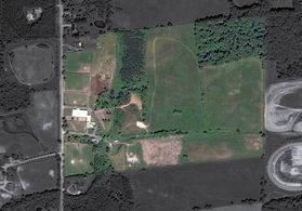 Aerial - Country homes for sale and luxury real estate including horse farms and property in the Caledon and King City areas near Toronto